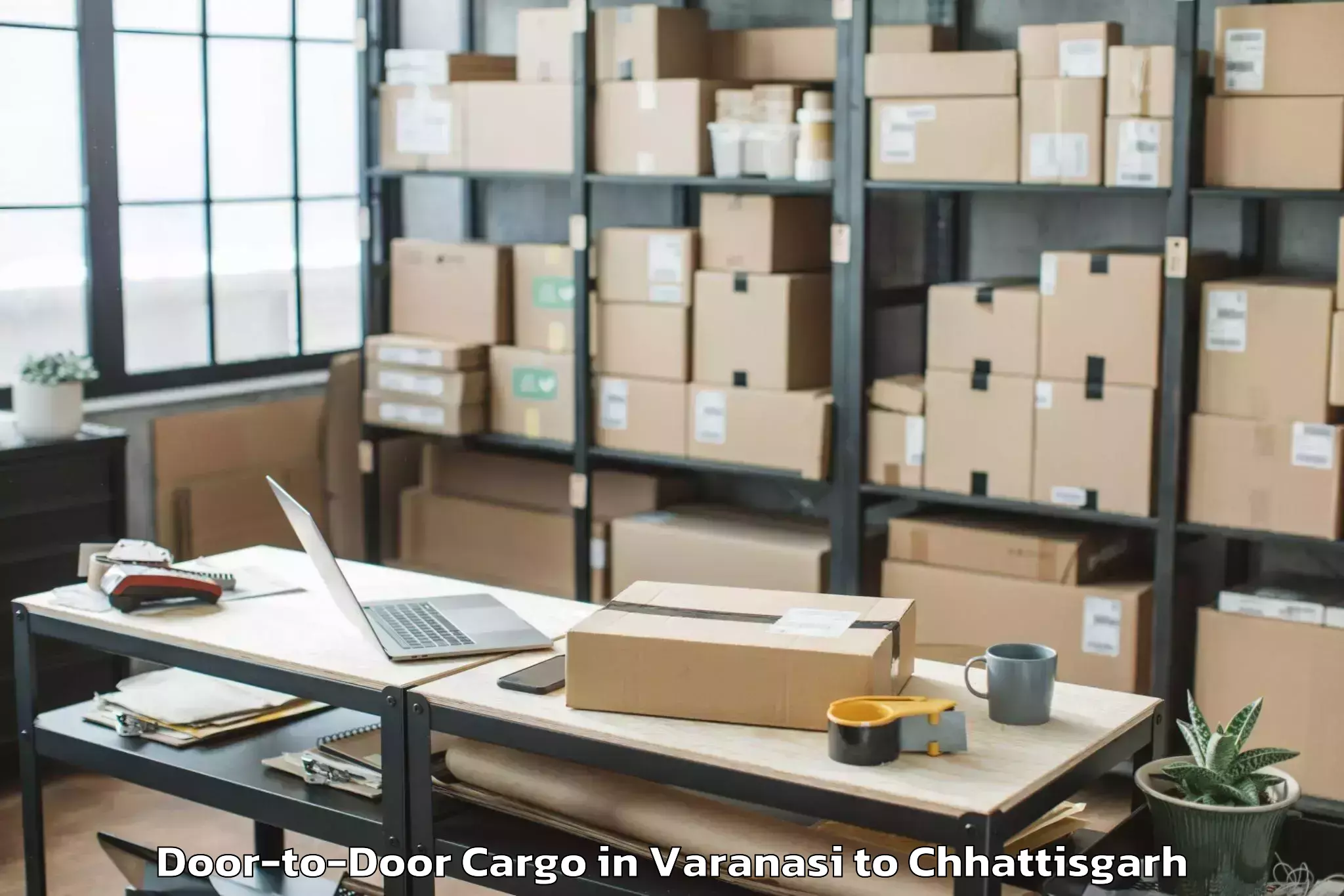 Varanasi to Gariyaband Door To Door Cargo Booking